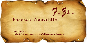 Fazekas Zseraldin névjegykártya