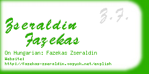 zseraldin fazekas business card
